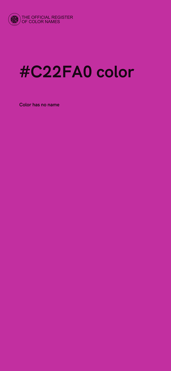 #C22FA0 color image