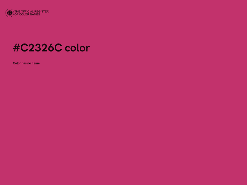 #C2326C color image