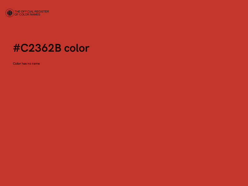 #C2362B color image