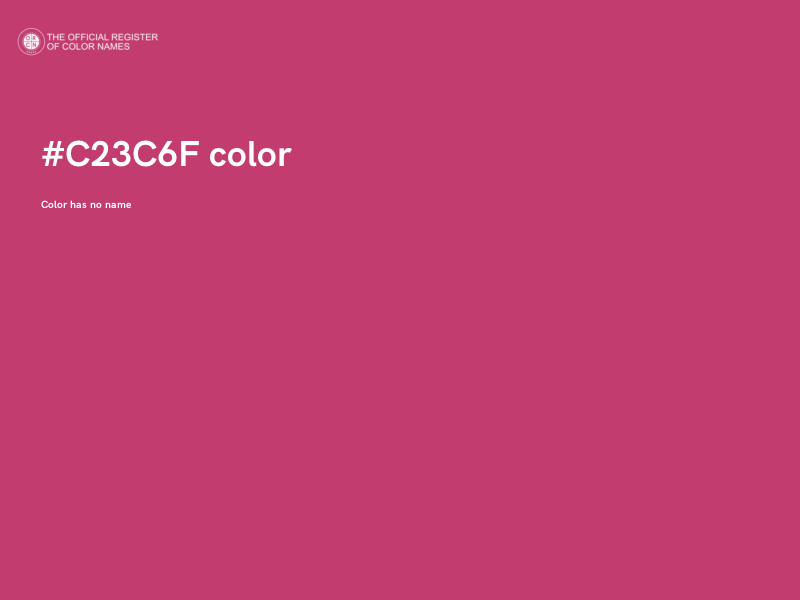 #C23C6F color image