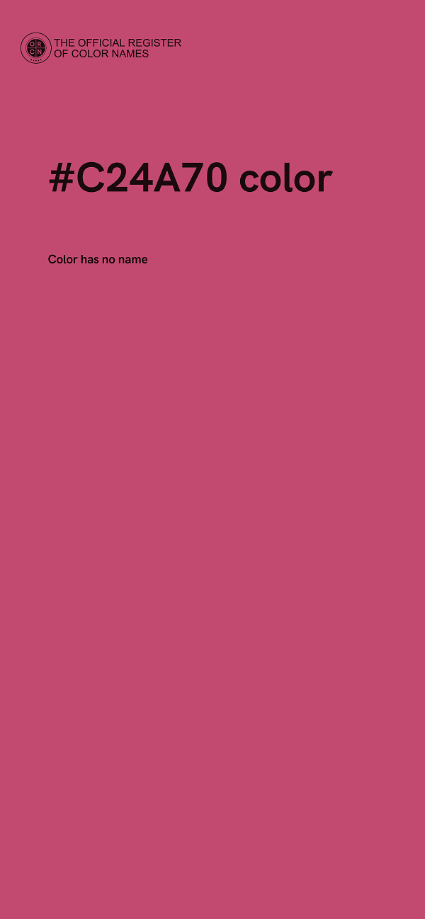 #C24A70 color image