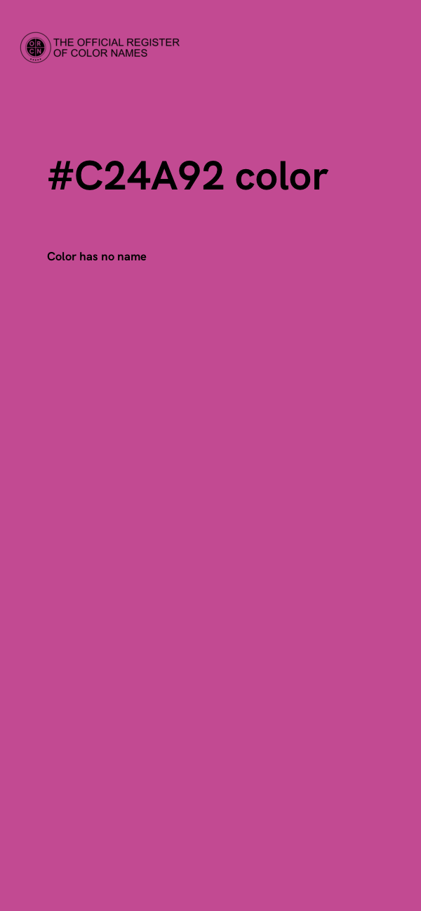 #C24A92 color image