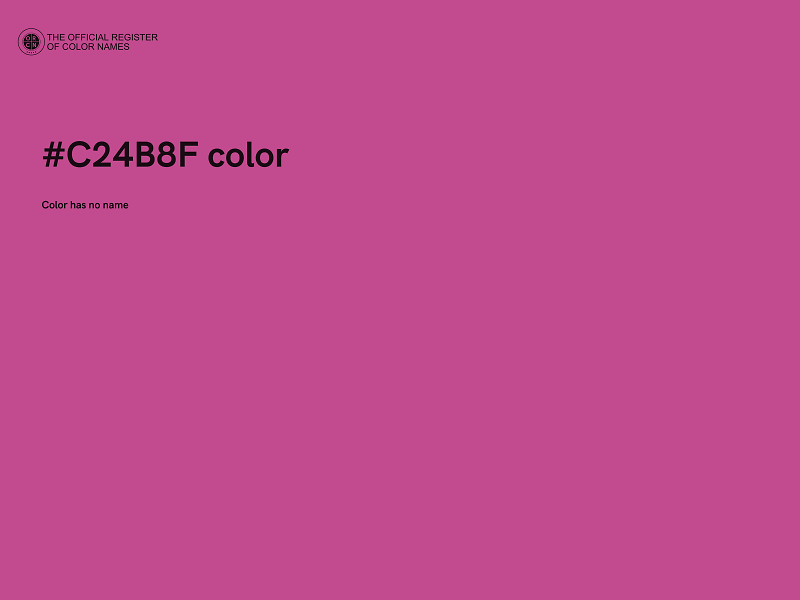 #C24B8F color image