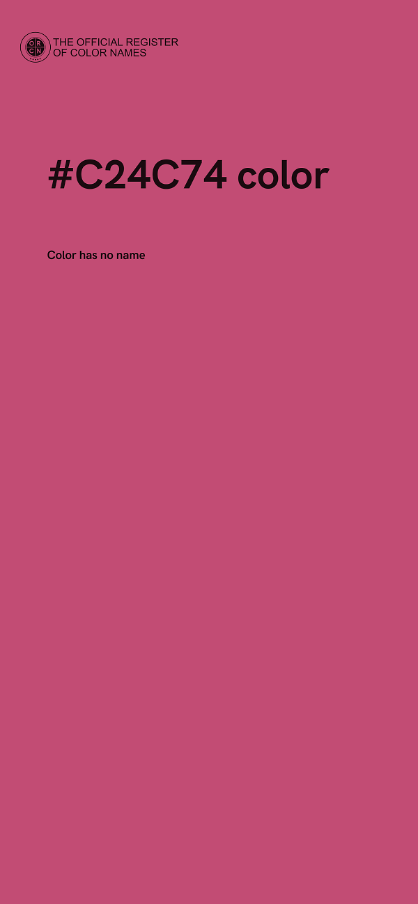 #C24C74 color image