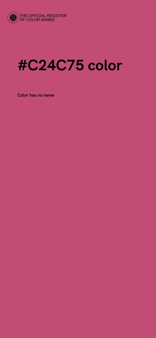 #C24C75 color image