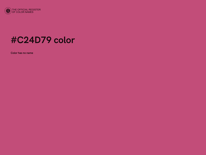 #C24D79 color image