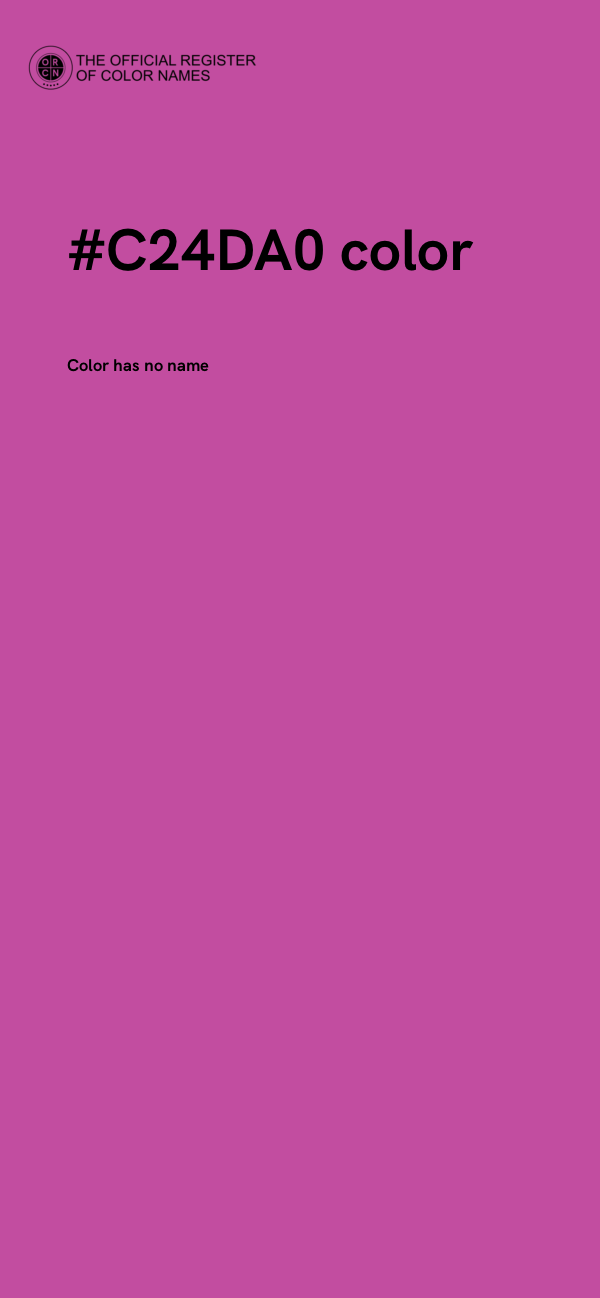 #C24DA0 color image