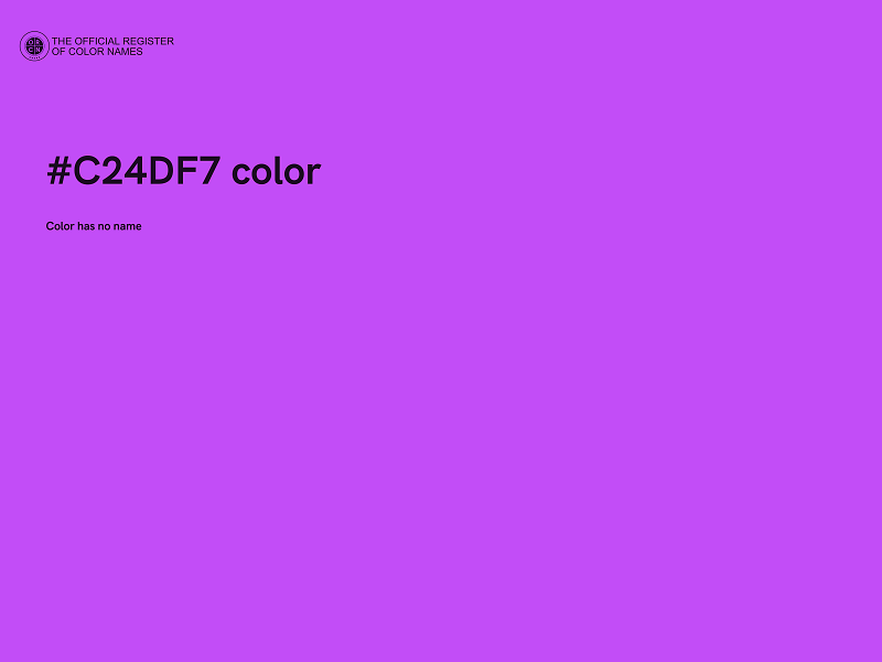 #C24DF7 color image