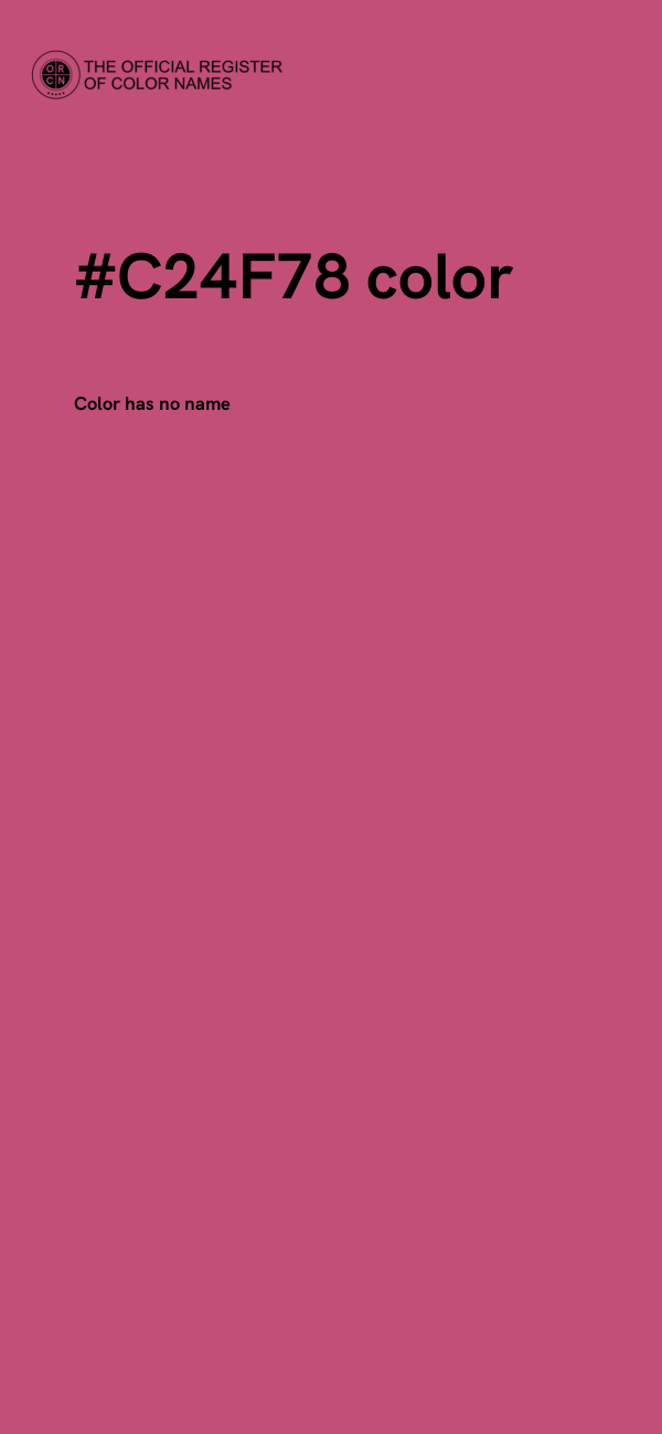 #C24F78 color image