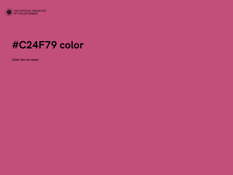 #C24F79 color image