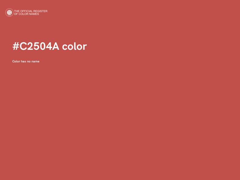 #C2504A color image