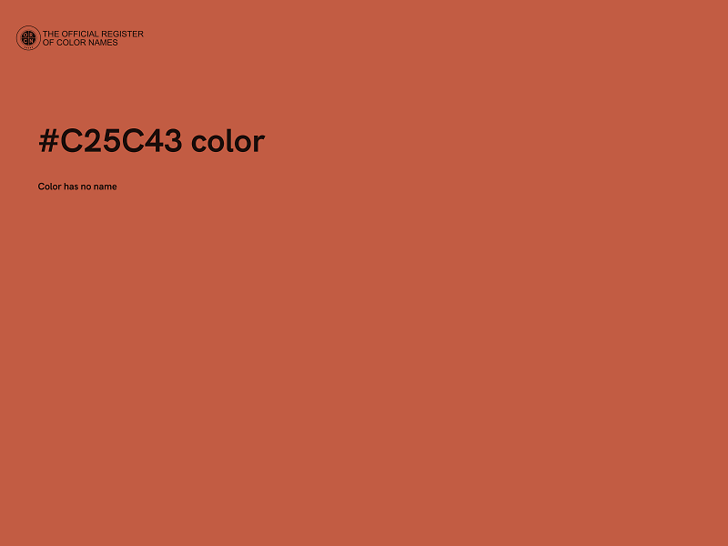 #C25C43 color image