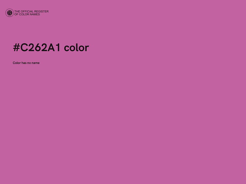 #C262A1 color image