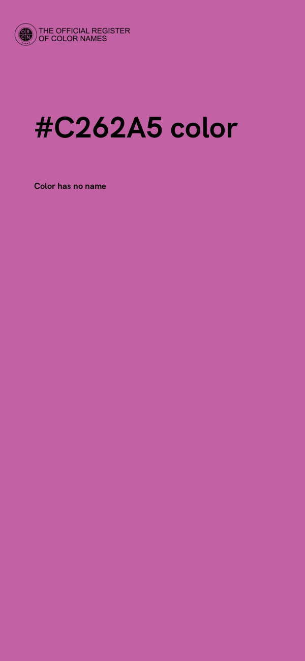 #C262A5 color image