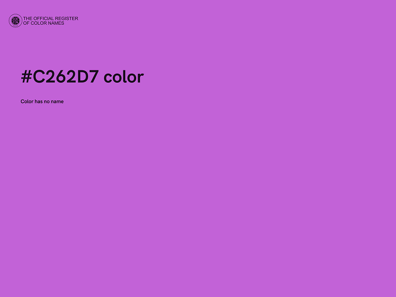 #C262D7 color image