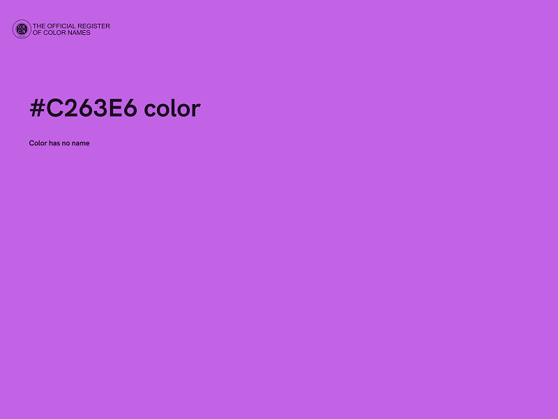 #C263E6 color image