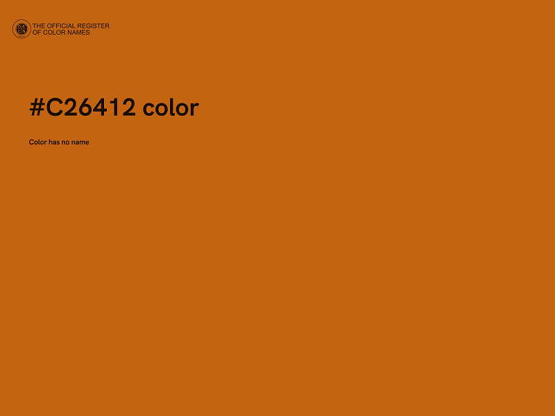 #C26412 color image