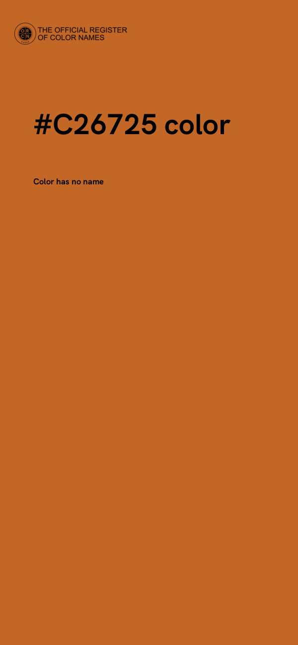 #C26725 color image