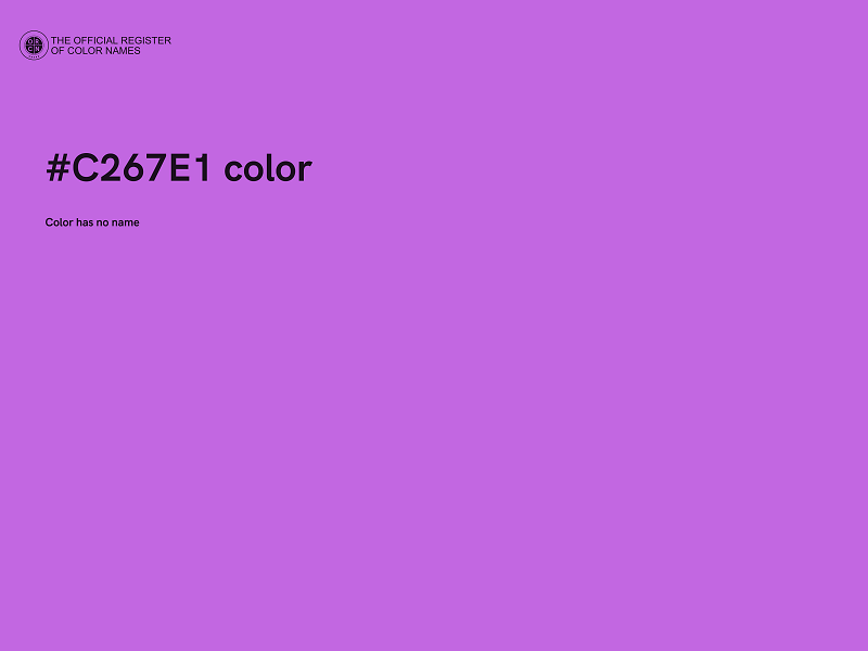 #C267E1 color image