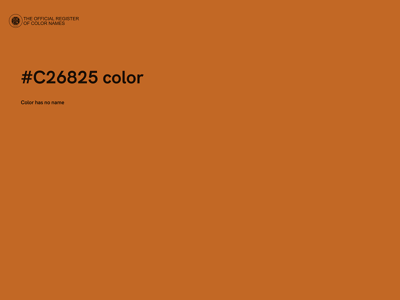 #C26825 color image