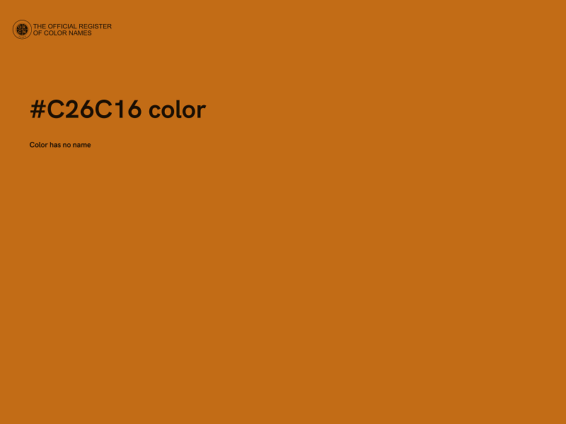 #C26C16 color image