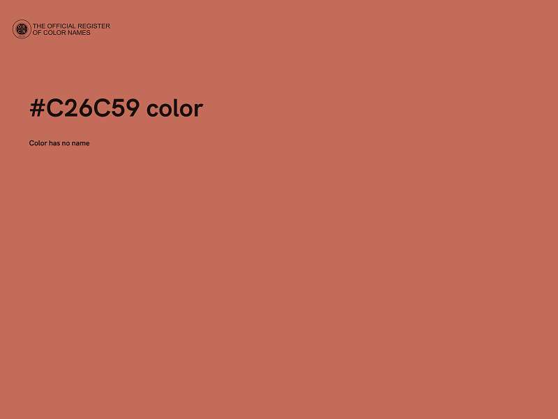 #C26C59 color image