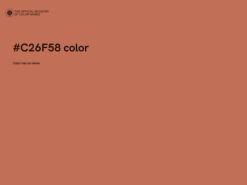 #C26F58 color image