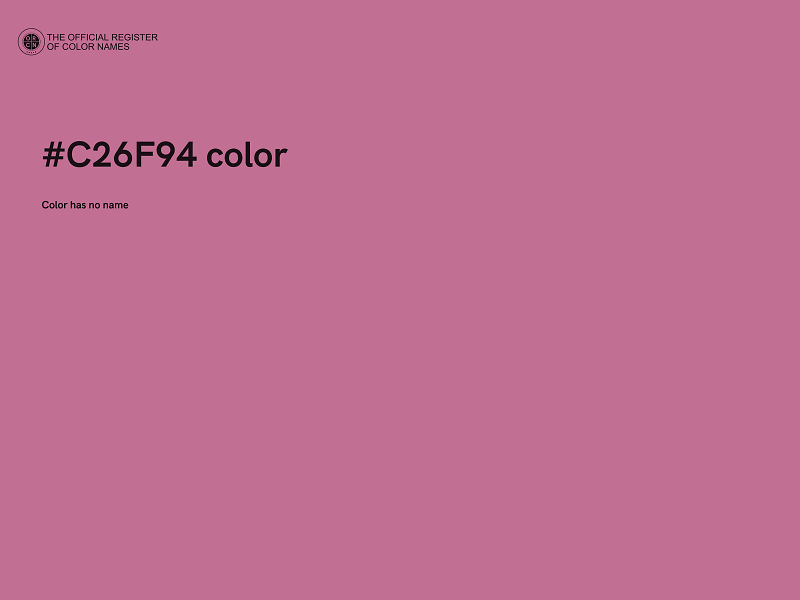 #C26F94 color image