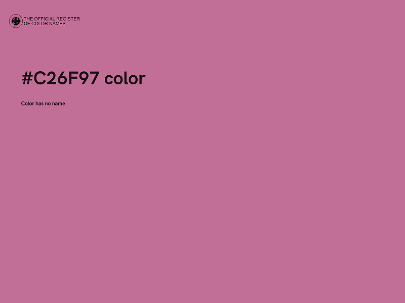 #C26F97 color image