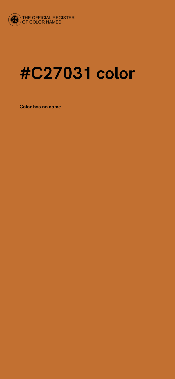 #C27031 color image