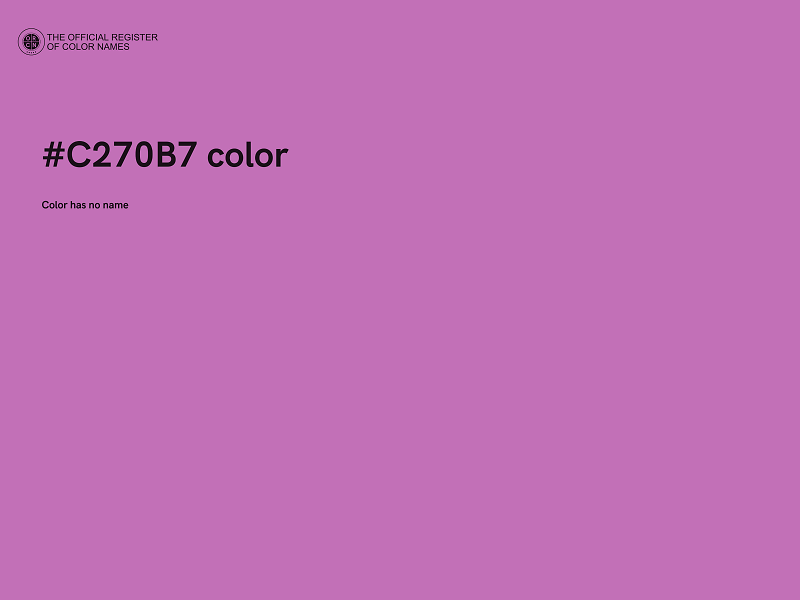 #C270B7 color image