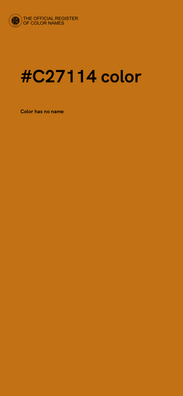 #C27114 color image