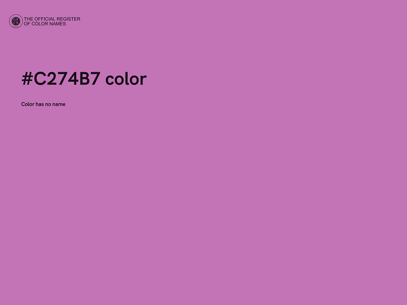 #C274B7 color image