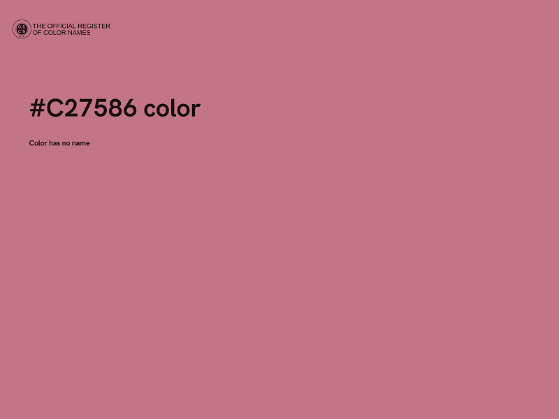 #C27586 color image