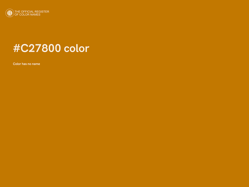 #C27800 color image