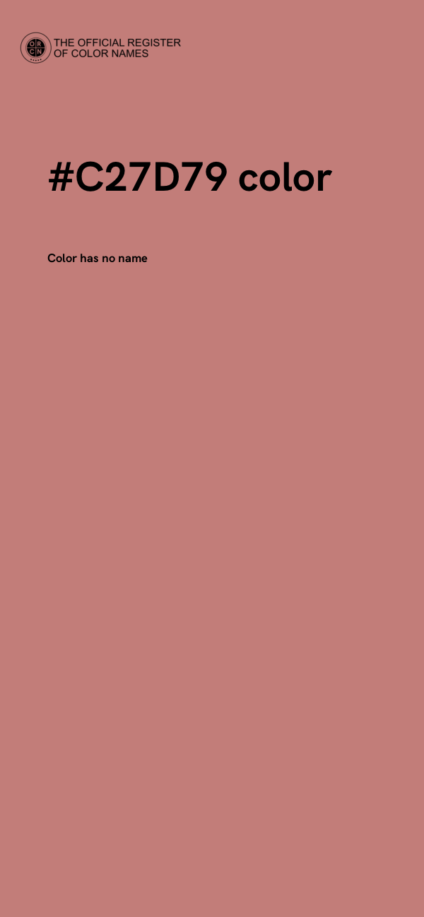 #C27D79 color image