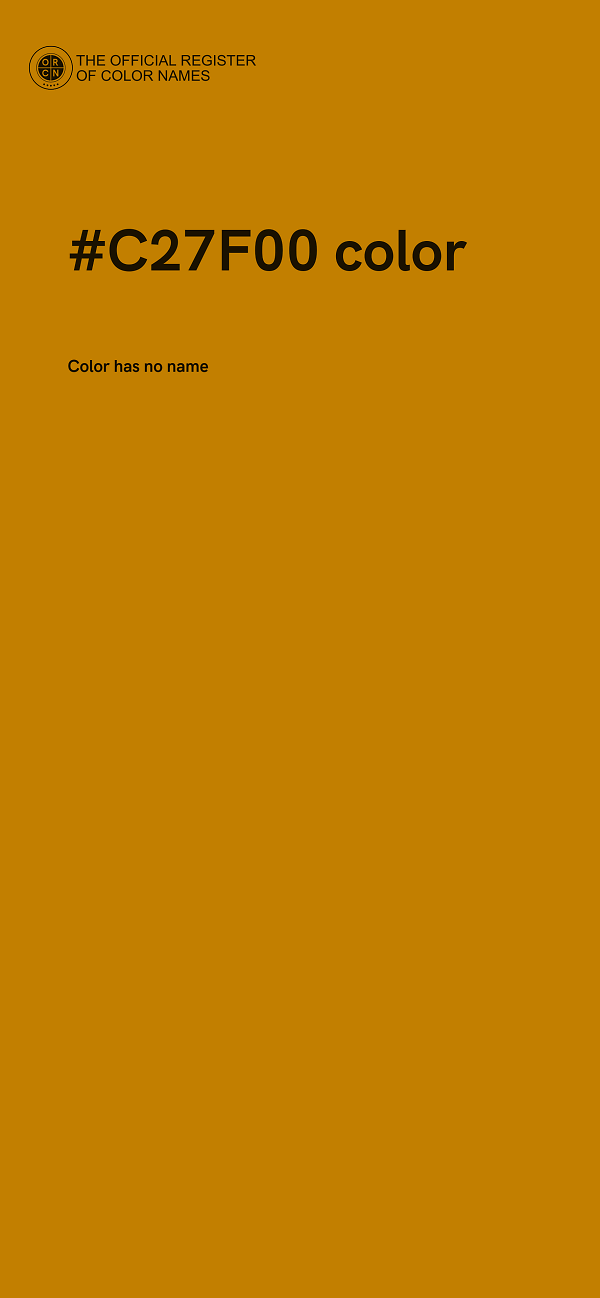 #C27F00 color image