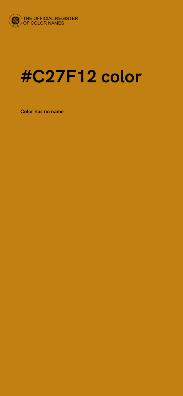 #C27F12 color image