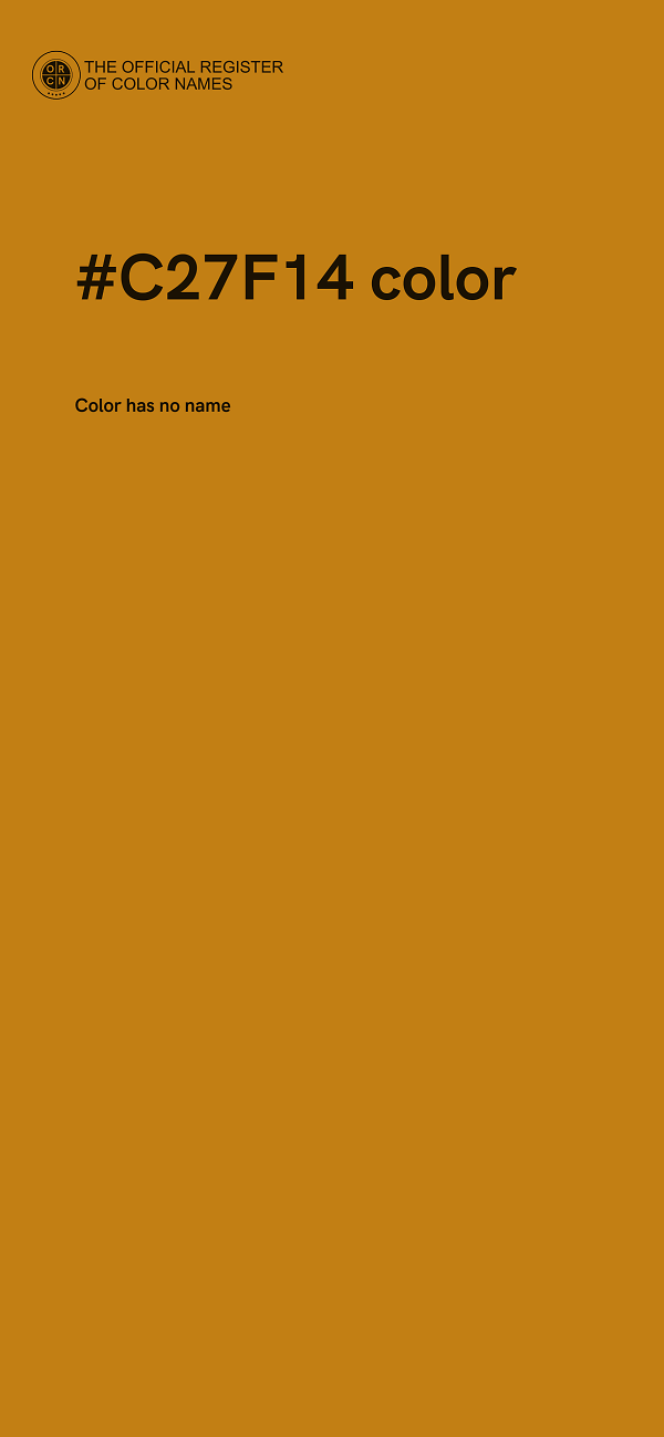 #C27F14 color image