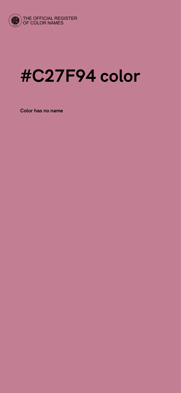 #C27F94 color image