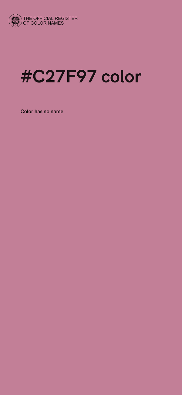 #C27F97 color image