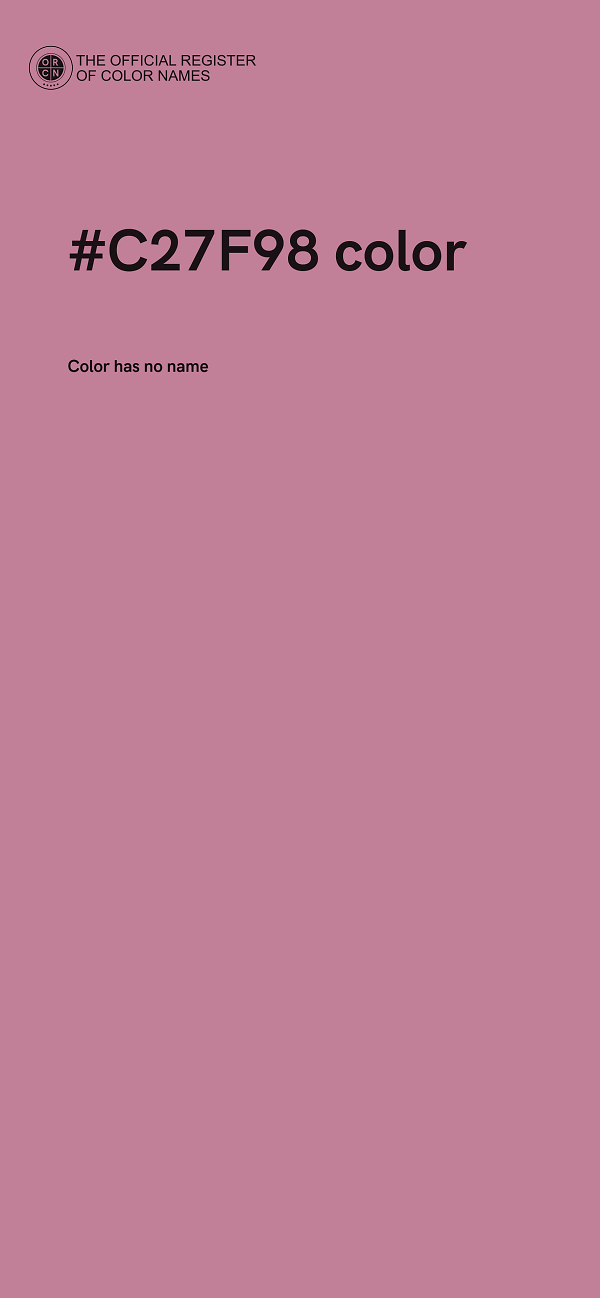 #C27F98 color image