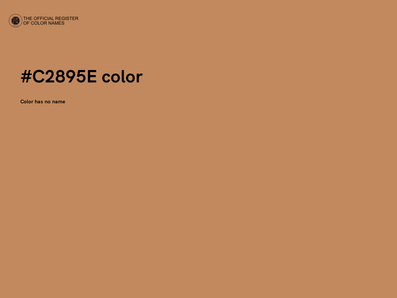 #C2895E color image