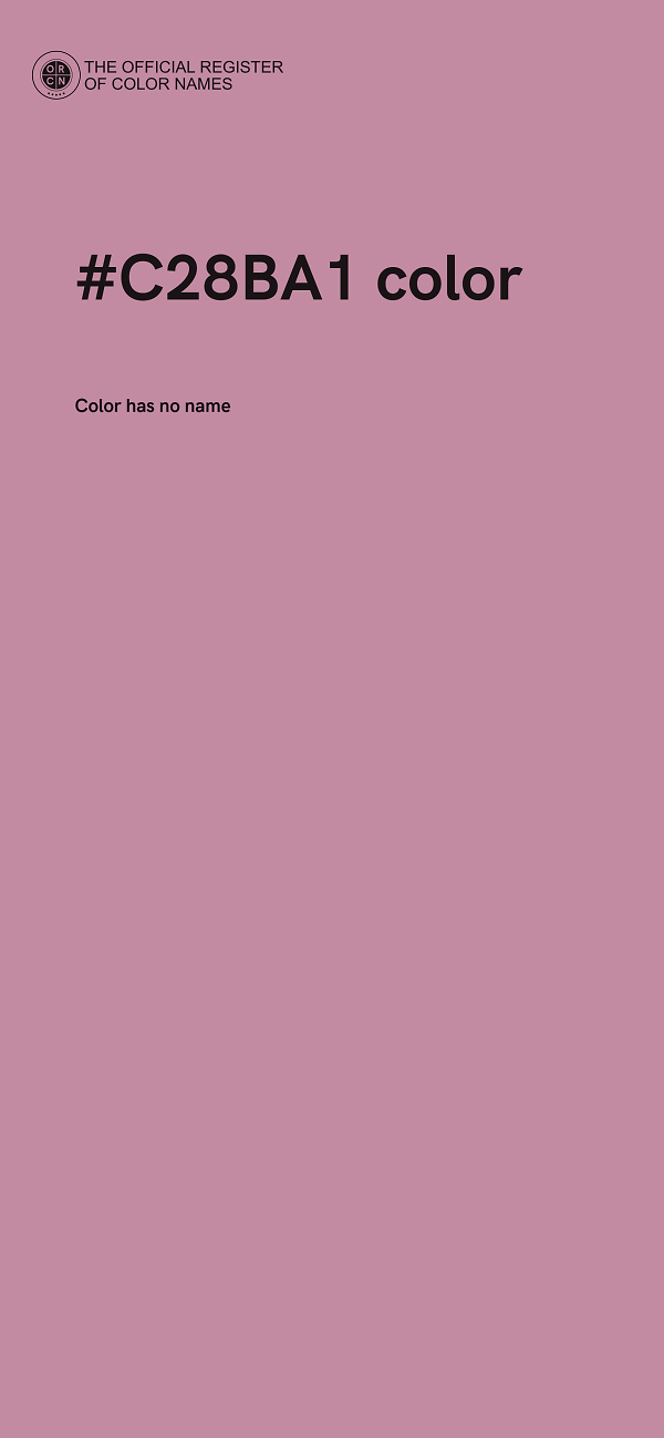 #C28BA1 color image
