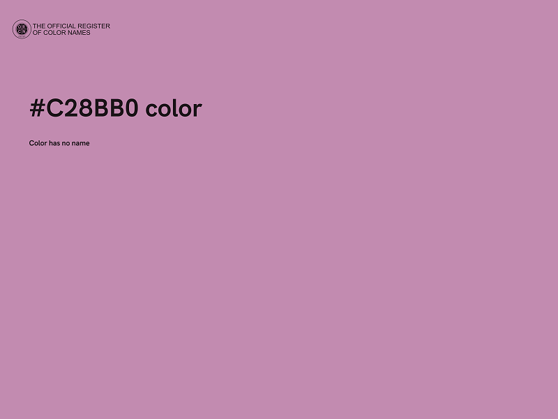 #C28BB0 color image