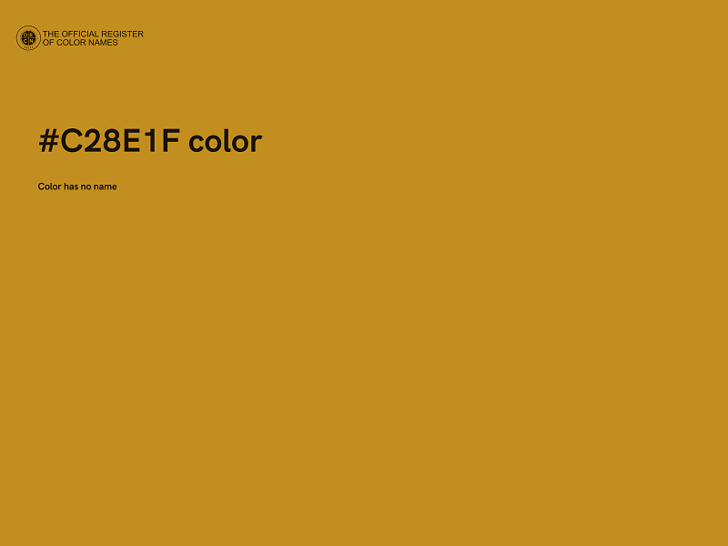 #C28E1F color image