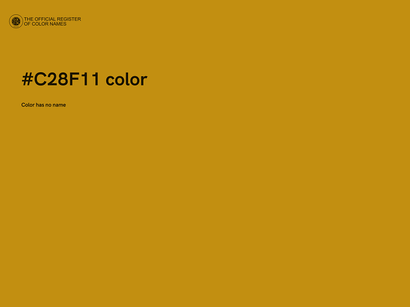 #C28F11 color image