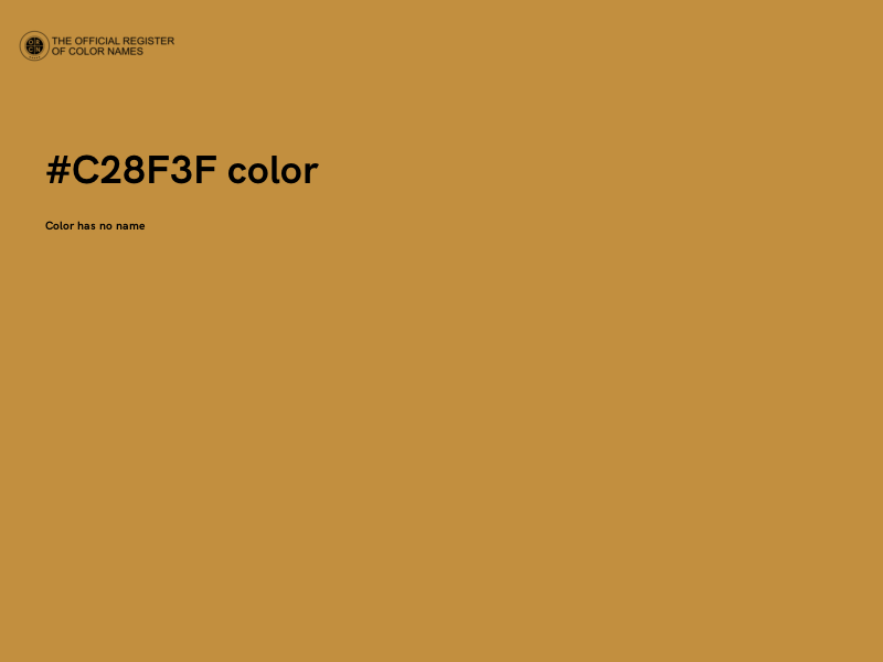 #C28F3F color image