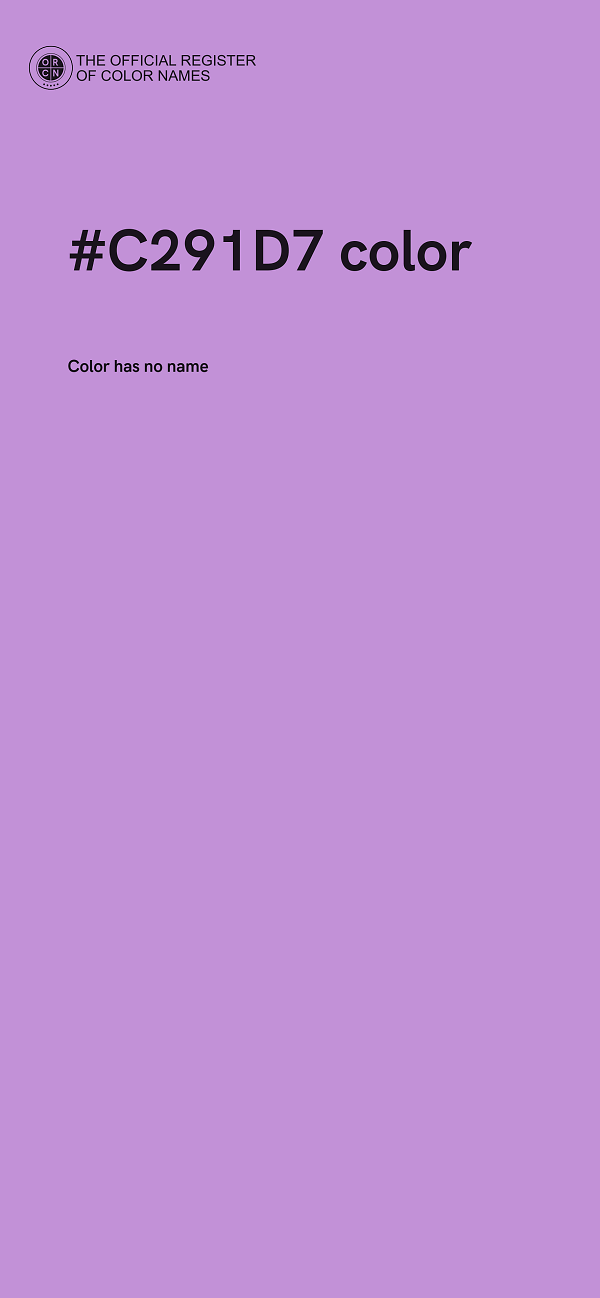 #C291D7 color image