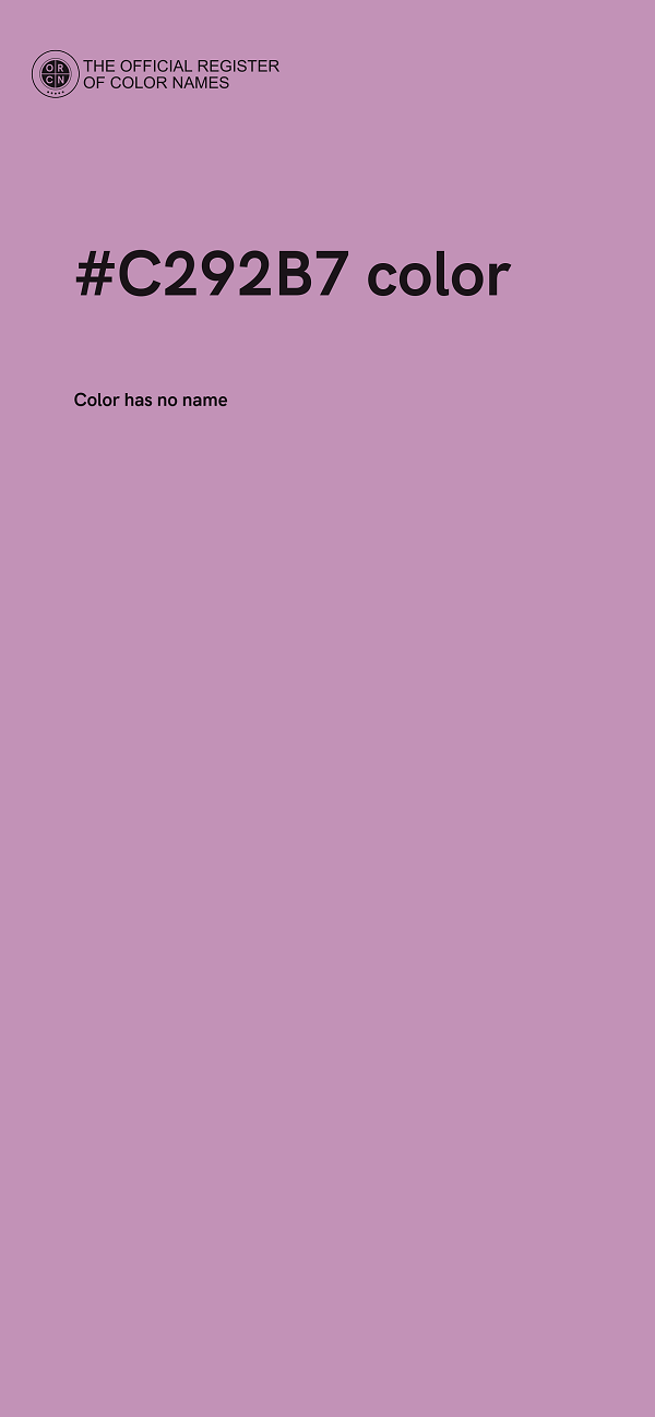 #C292B7 color image